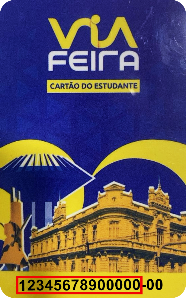 Instrução de preenchimento do número do cartão sem dígito